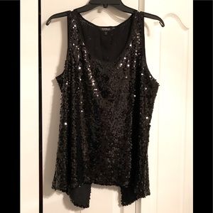 Black sparkle tank top